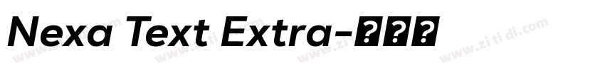 Nexa Text Extra字体转换 Nexa Text Extra字体转换